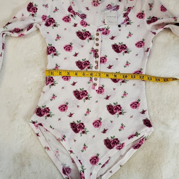 New Free People Intimately Dylan Thermal Floral Printed Bodysuit Size XS - Picture 6 of 13